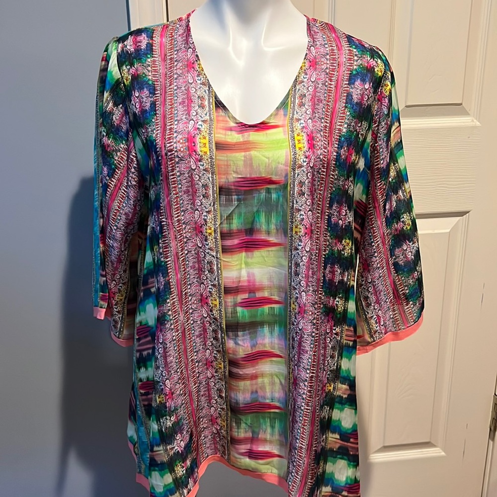 Johnny Was 100% Silk Top/Tunic NWOT